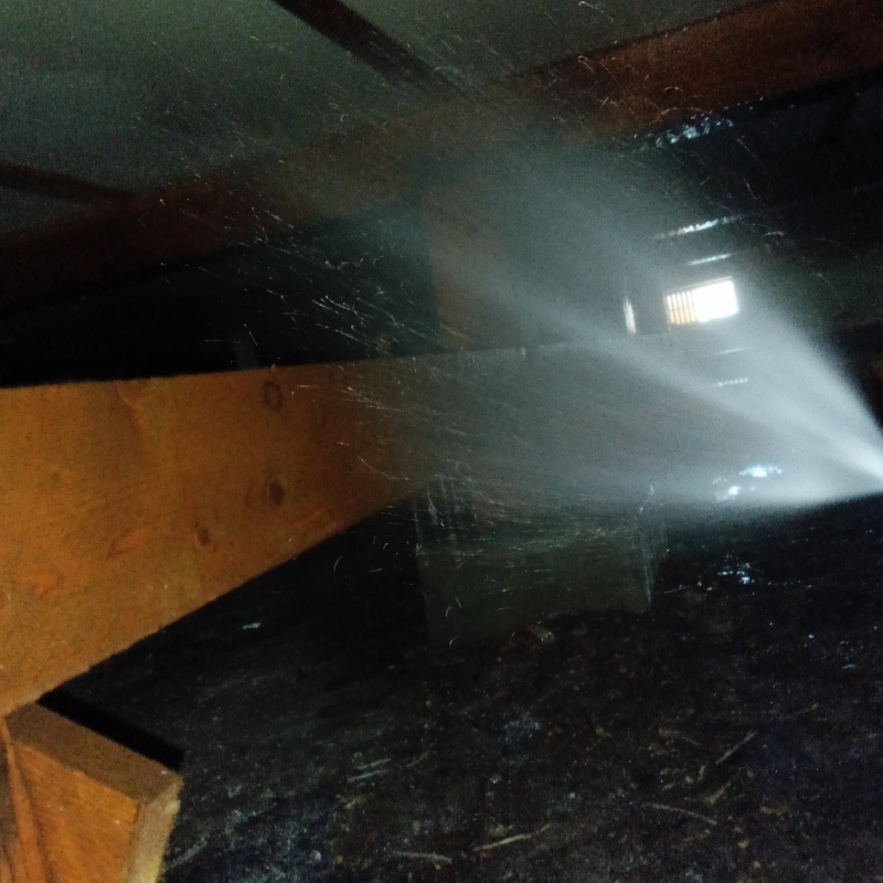 床下断熱材にシロアリ駆除剤を散布