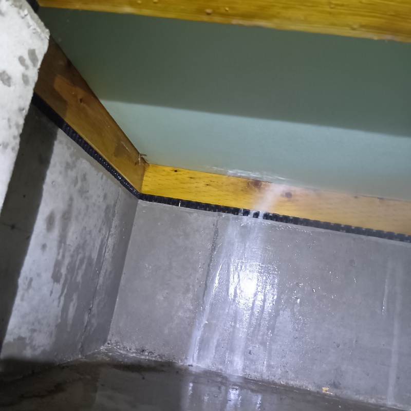 土壌処理が完了した様子