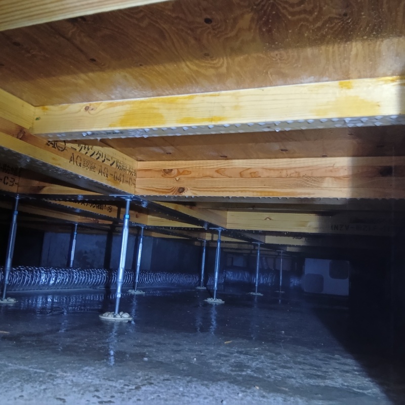 土壌処理が完了した様子