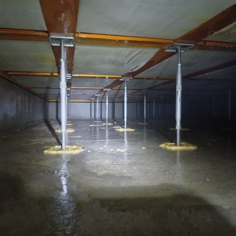 土壌処理が完了した様子