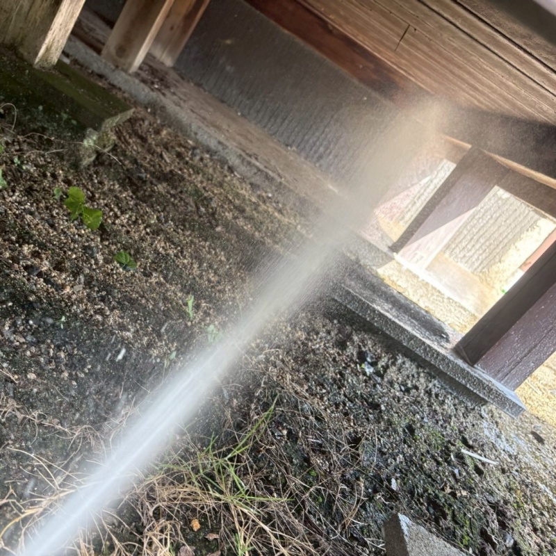 築年数40年のシロアリ予防の施工事例（岡山県笠岡市西大戸）