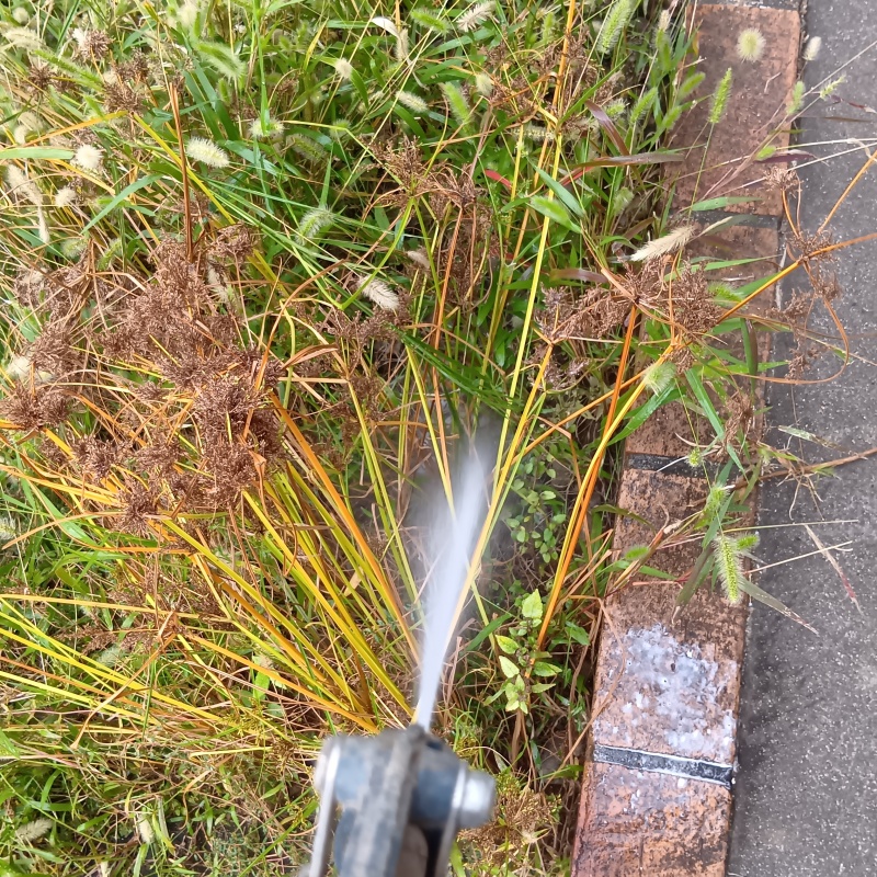 建物の外周にシロアリ駆除剤を散布