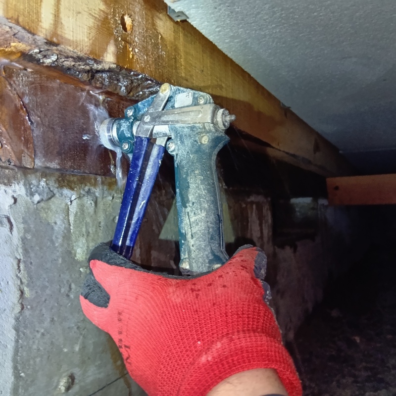 築年数45年のシロアリ駆除の施工事例（山梨県甲府市善光寺）