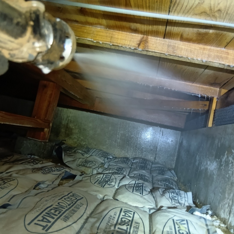 築年数45年のシロアリ予防の施工事例（千葉県君津市末吉）