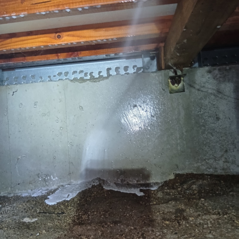 基礎に防蟻剤を散布