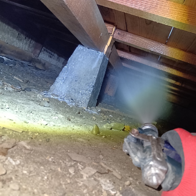 築年数76年のシロアリ駆除の施工事例（静岡県袋井市豊沢）