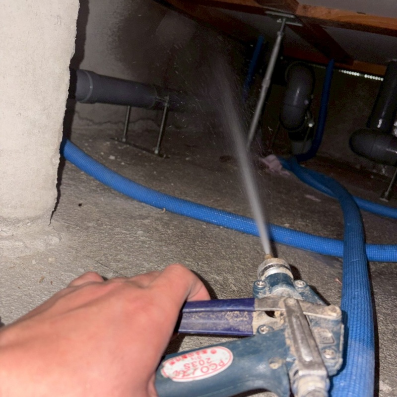 築年数10年のシロアリ予防の施工事例（山口県下関市彦島向井町）