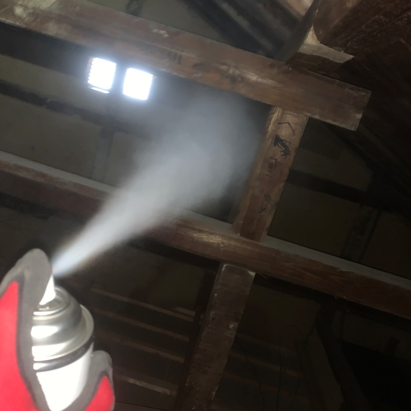 殺虫剤を散布