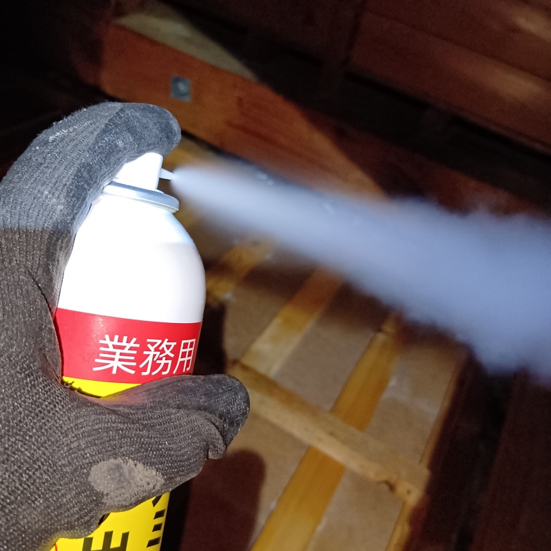 忌避剤を散布
