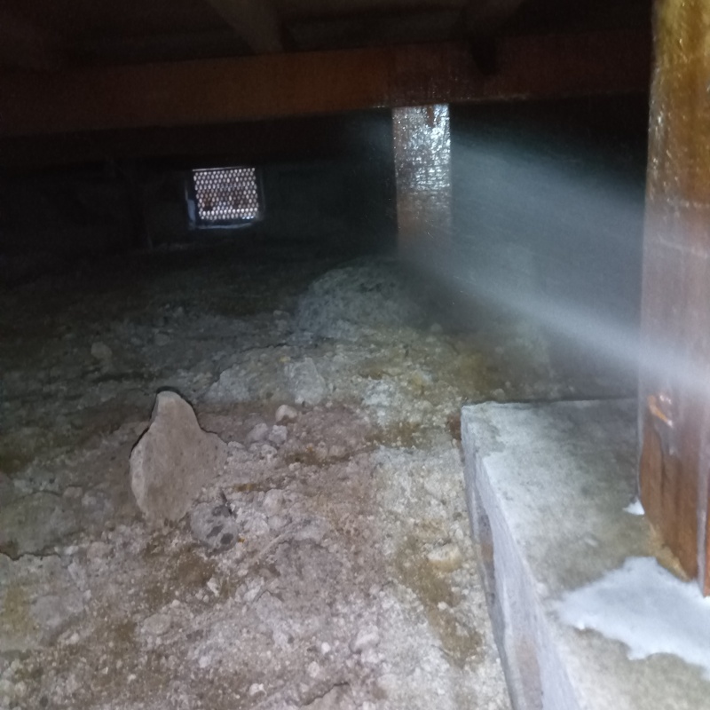 束石に防蟻剤を散布