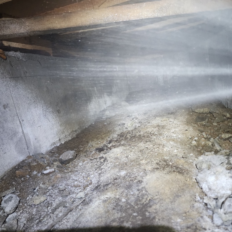 床下の地面や基礎部分に防蟻剤を散布