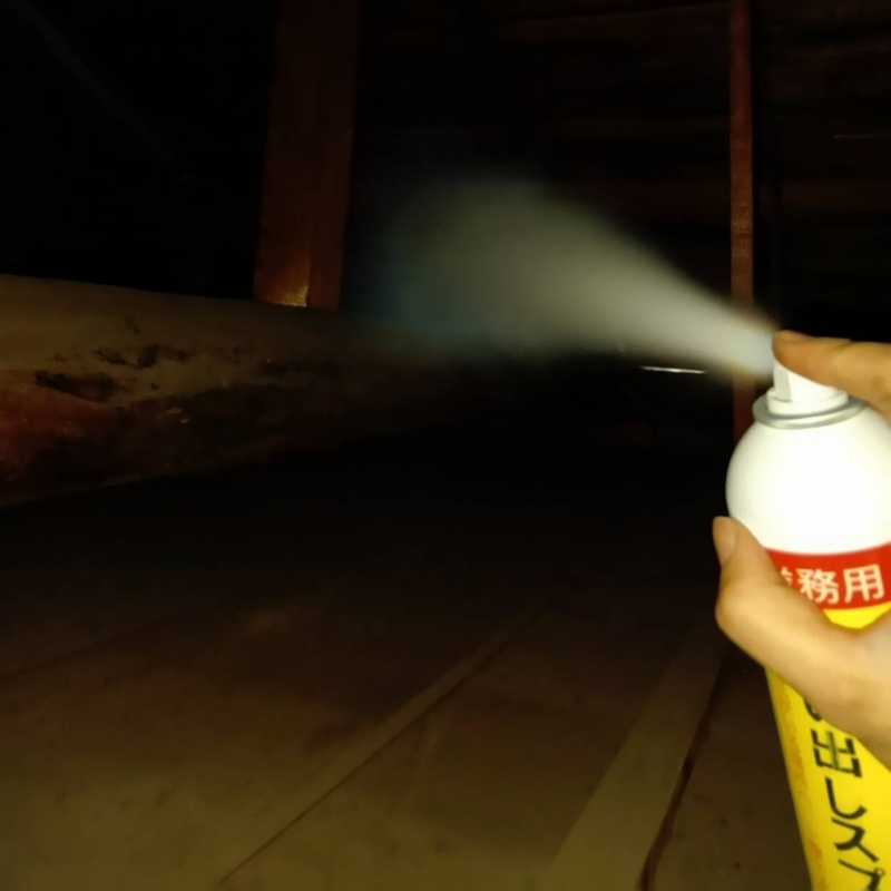 忌避剤をスプレー