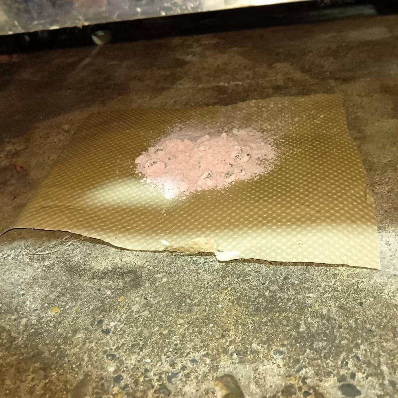 殺鼠剤を仕掛けている様子