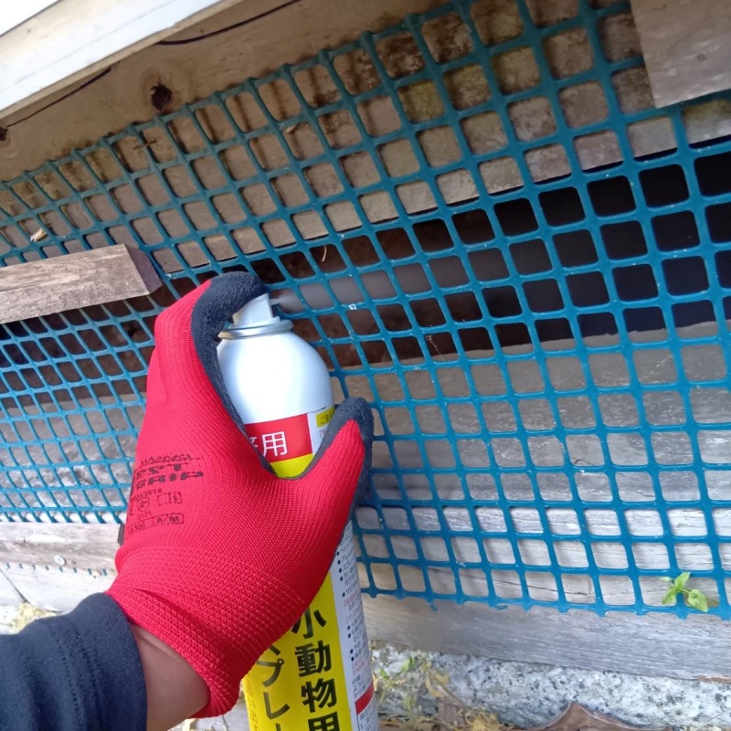 忌避剤をスプレー