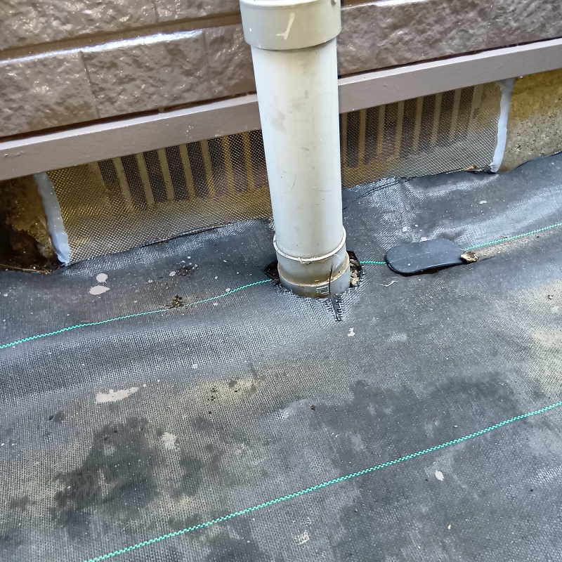 床下換気口を封鎖