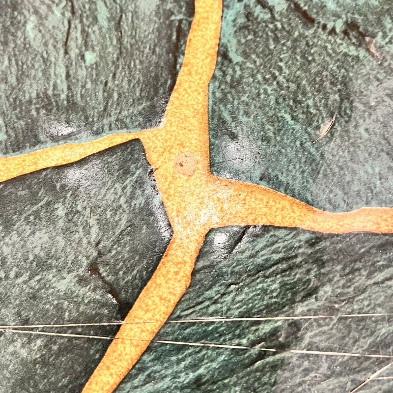 穿孔処理の穴をふさいだ様子