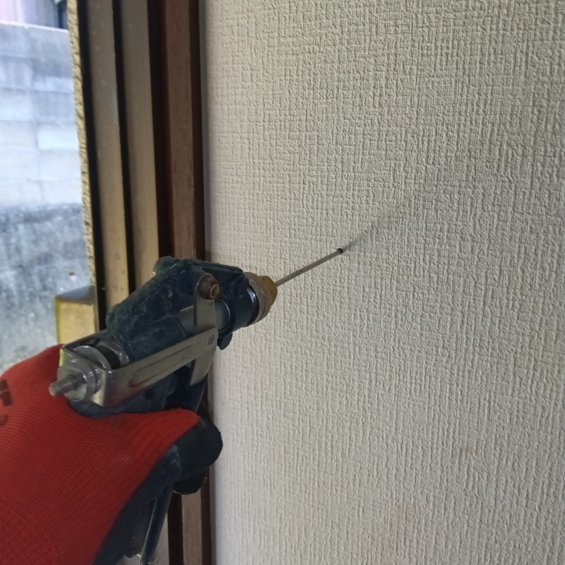 穿孔処理の穴をふさいだ様子