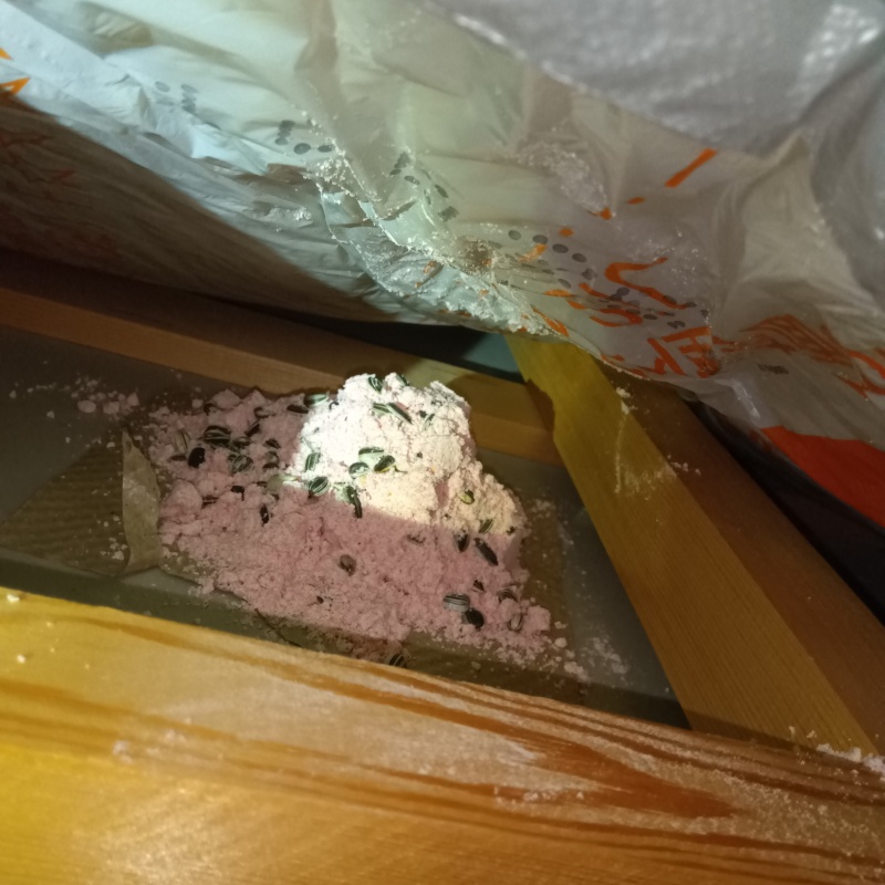 屋根裏に忌避剤をスプレー