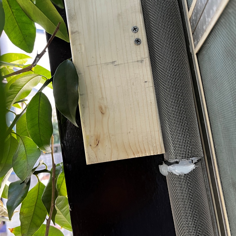 戸袋とサッシまわりのすき間を封鎖