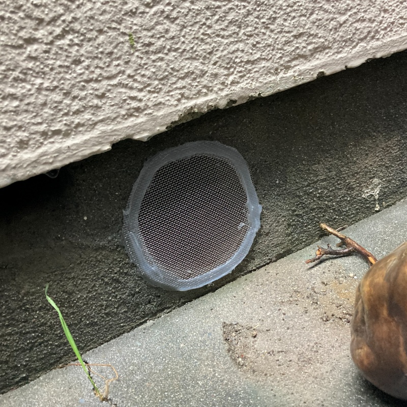 配管穴を封鎖