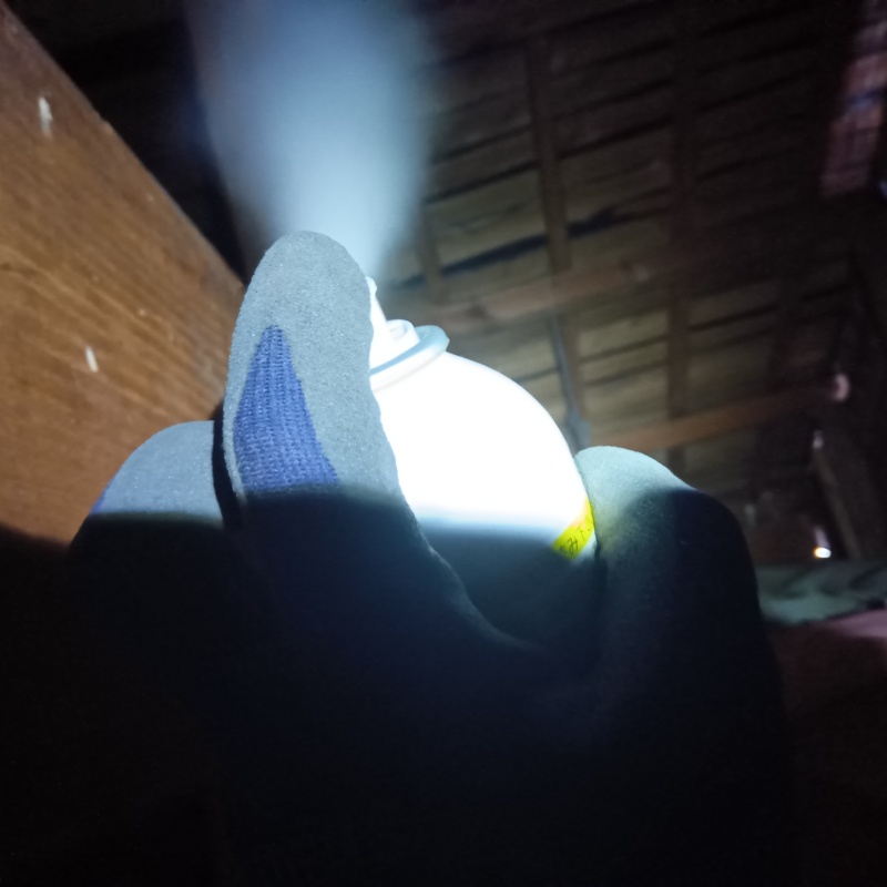 天井裏に忌避剤をスプレー