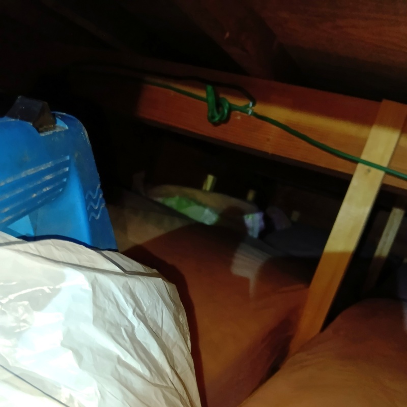 天井裏を噴霧器で除菌・消臭