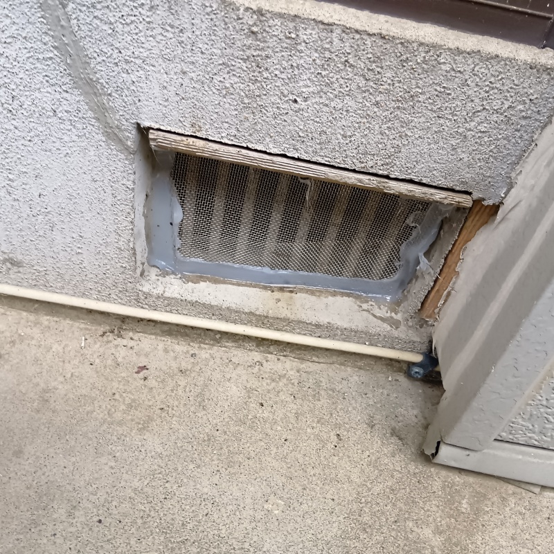 金網で侵入経路を封鎖