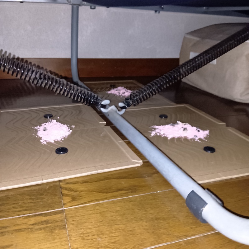 殺鼠剤を仕掛けている様子