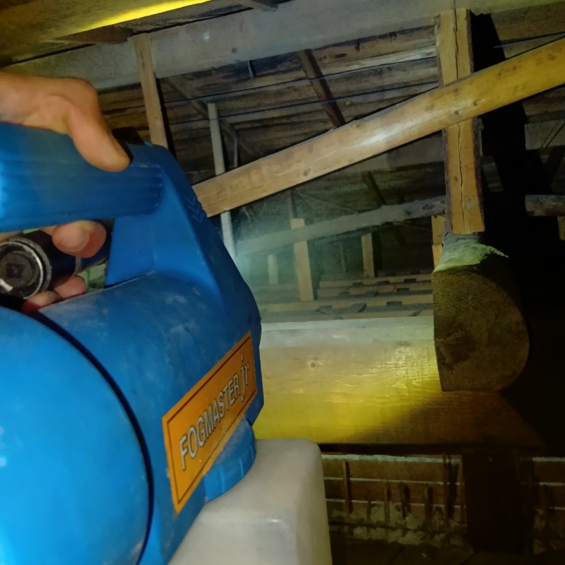 噴霧器で除菌剤を散布