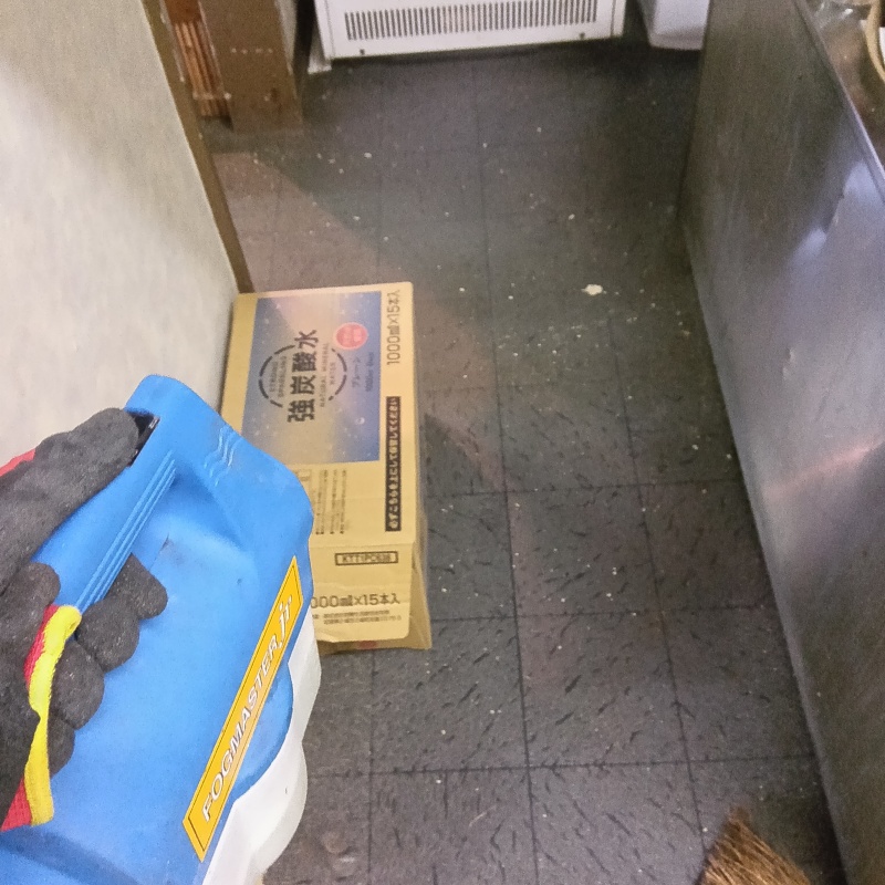 噴霧器で除菌剤を散布