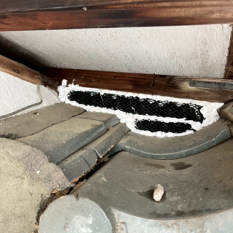 屋根の開口部を封鎖