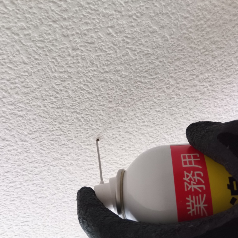 天井に忌避剤を注入