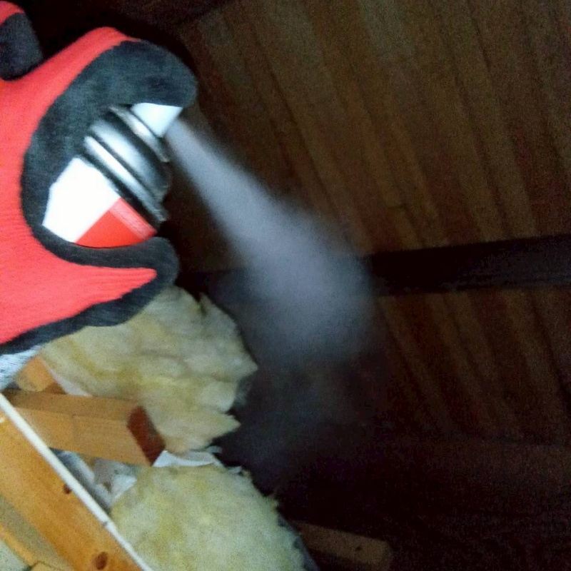 殺虫剤をスプレー