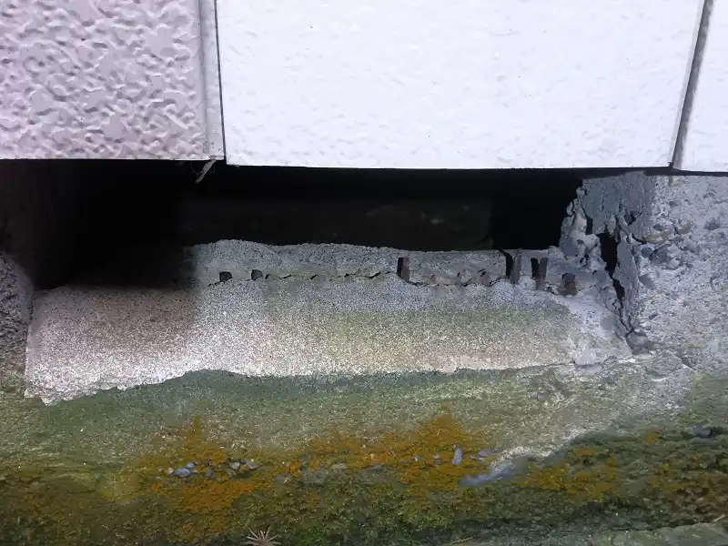 アズサポート作業風景侵入口となっていた床下通気口