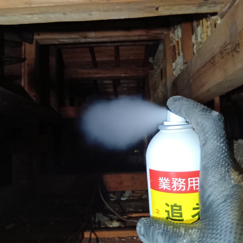 忌避剤をスプレー