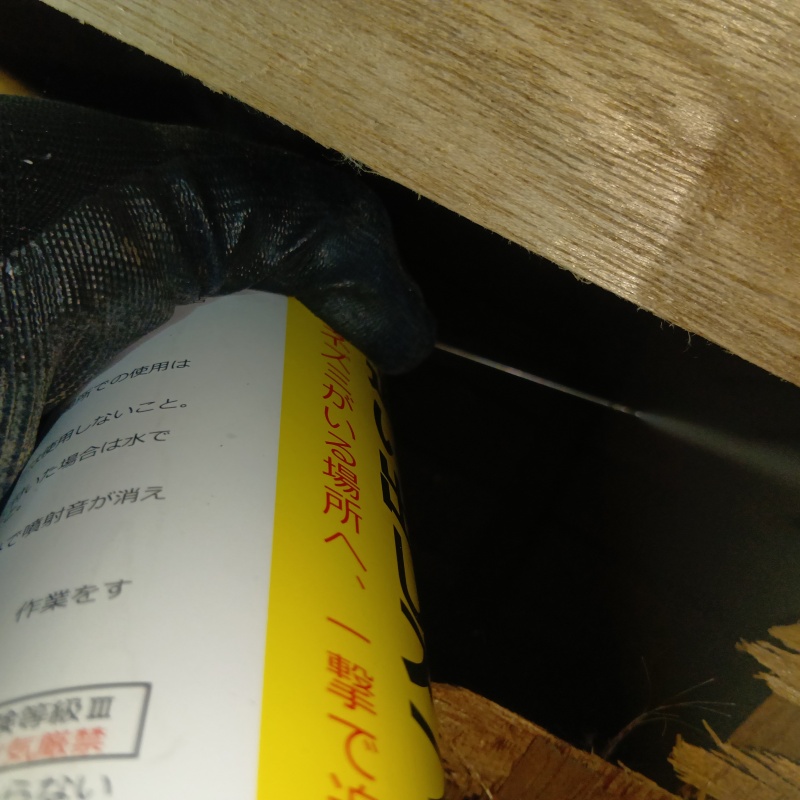 忌避剤をスプレー