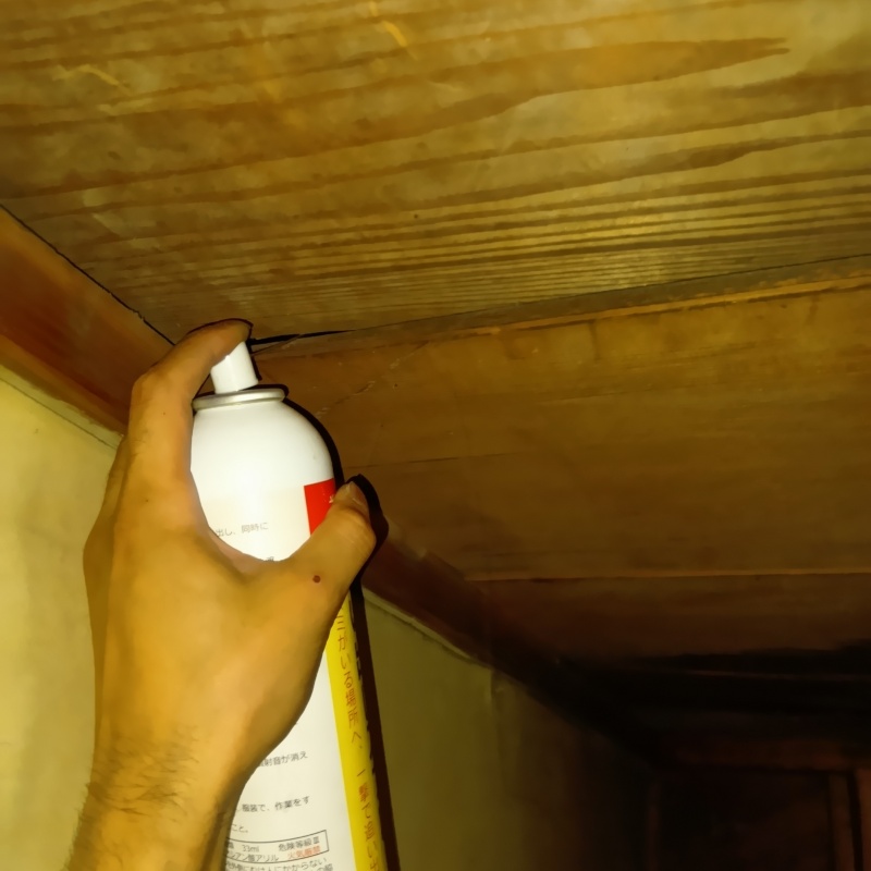 忌避剤をスプレー