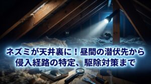 ネズミが天井裏に！