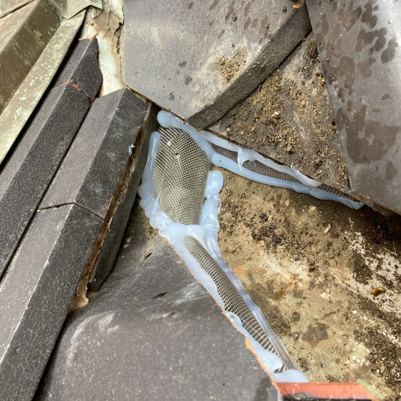 屋根のすき間を封鎖