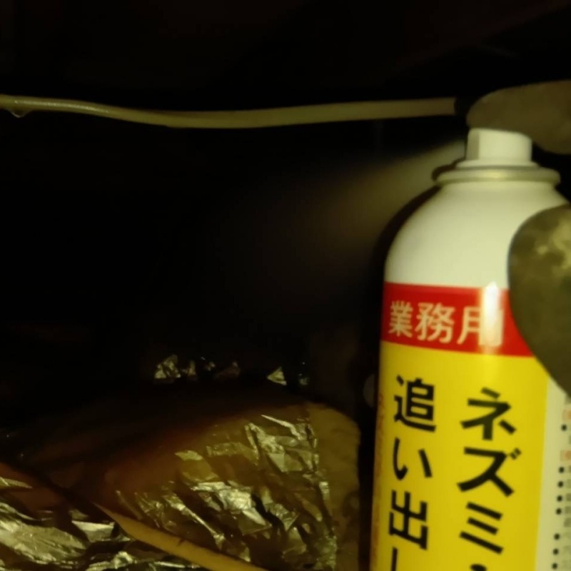 忌避剤をスプレー