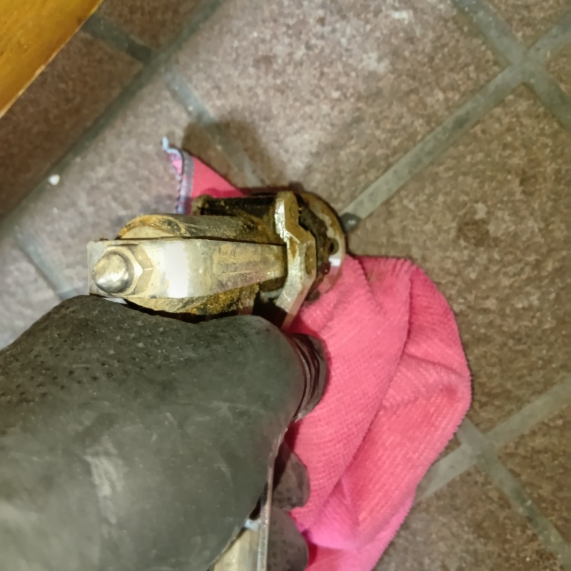 玄関床に防蟻剤を注入
