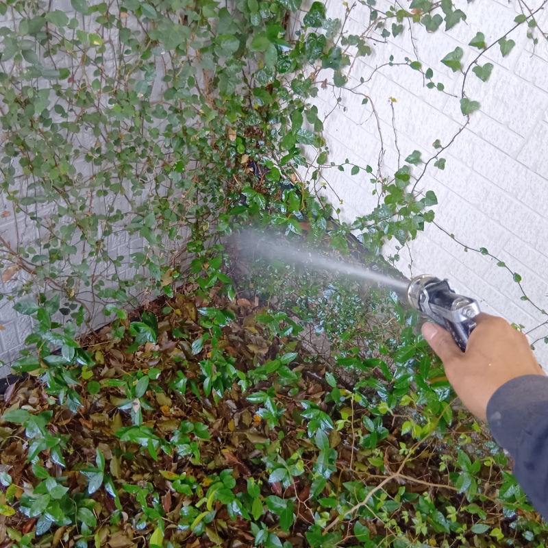 建物の外周にシロアリ駆除剤を散布