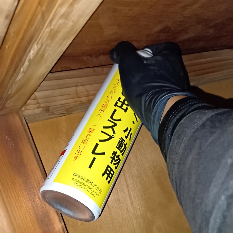 忌避剤をスプレー