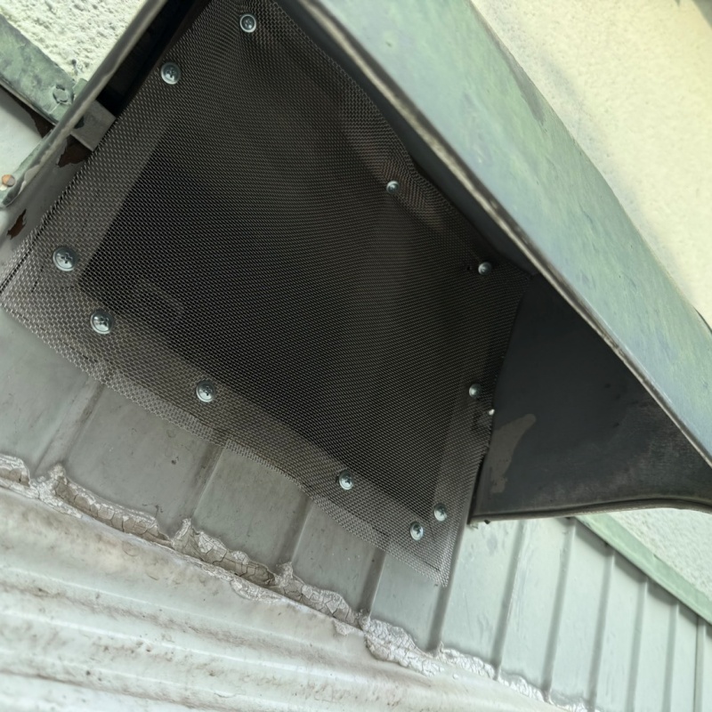 換気フードの開口部を封鎖