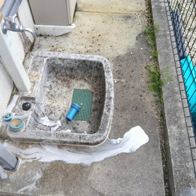水栓柱周辺にフン害