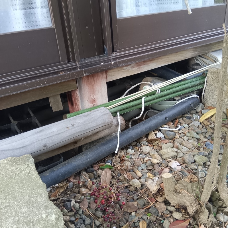 床下が大きく開口している造り